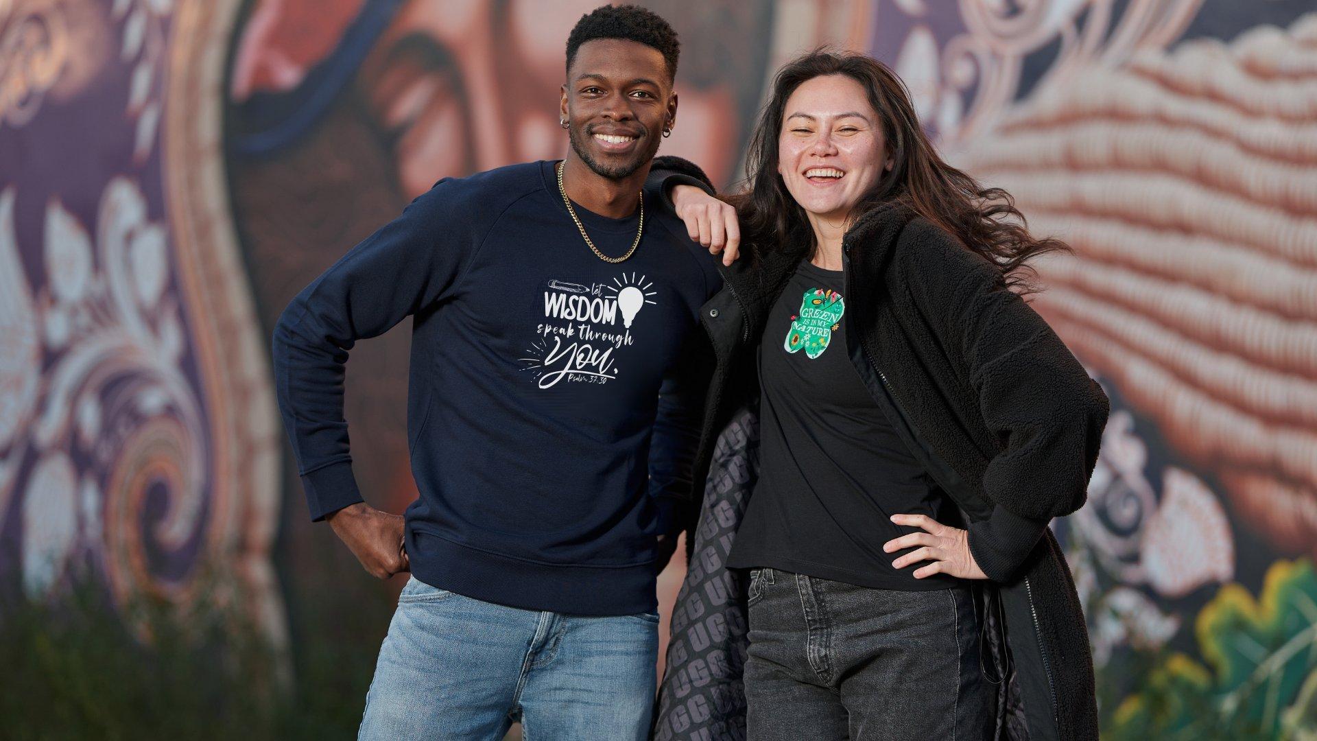 people wearing faith-based apparel